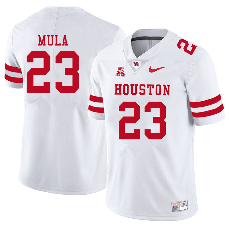 Men #23 Roman Mula Houston Cougars College Football Jerseys Sale-White